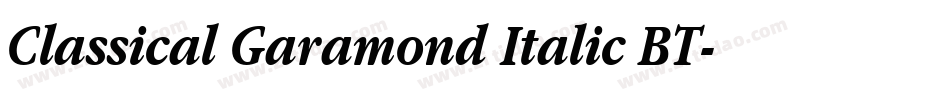 Classical Garamond Italic BT字体转换